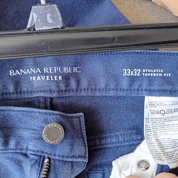 Banana Republic Men's Traveler Jeans Tapered Fit Stretch Denim Pants | Sz 33x32 - Picture 5 of 7